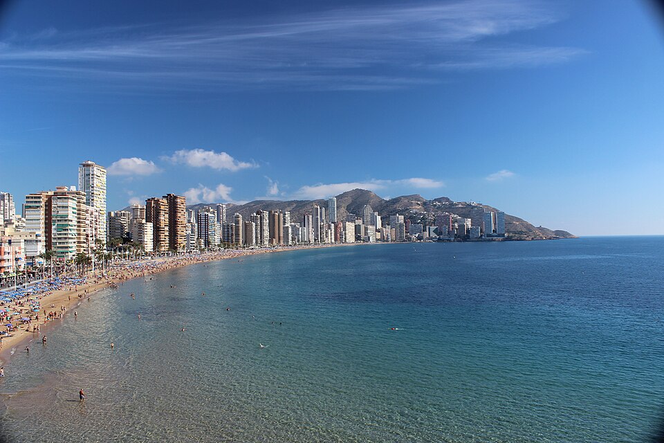 Vista de la playa de Levante de Benidorm